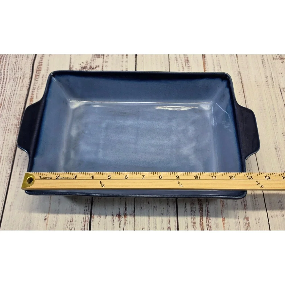 Sango Bakeware Dish Nova Blue 4934 Blue Good Ceramic Rectangular Baker 13.5in